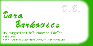 dora barkovics business card